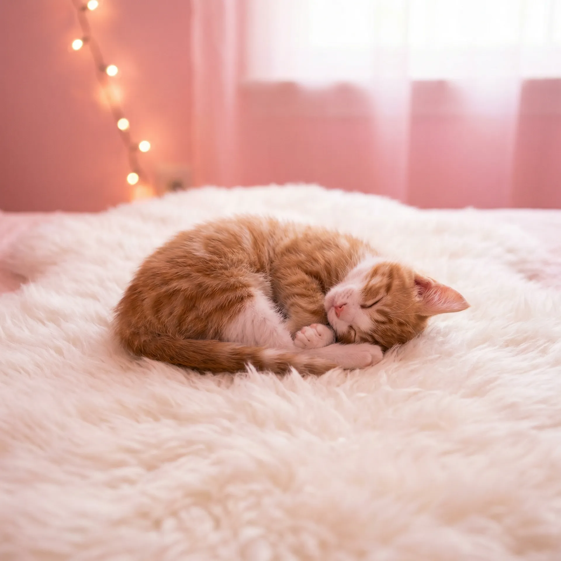小猫蜷成一团入睡 - 色狗狗首页